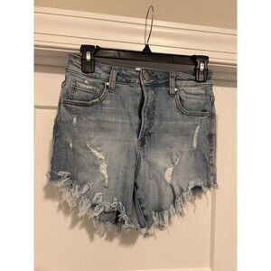 Insane Gene Shorts Women Size Medium Blue Cut Off Denim Jean American Distressed